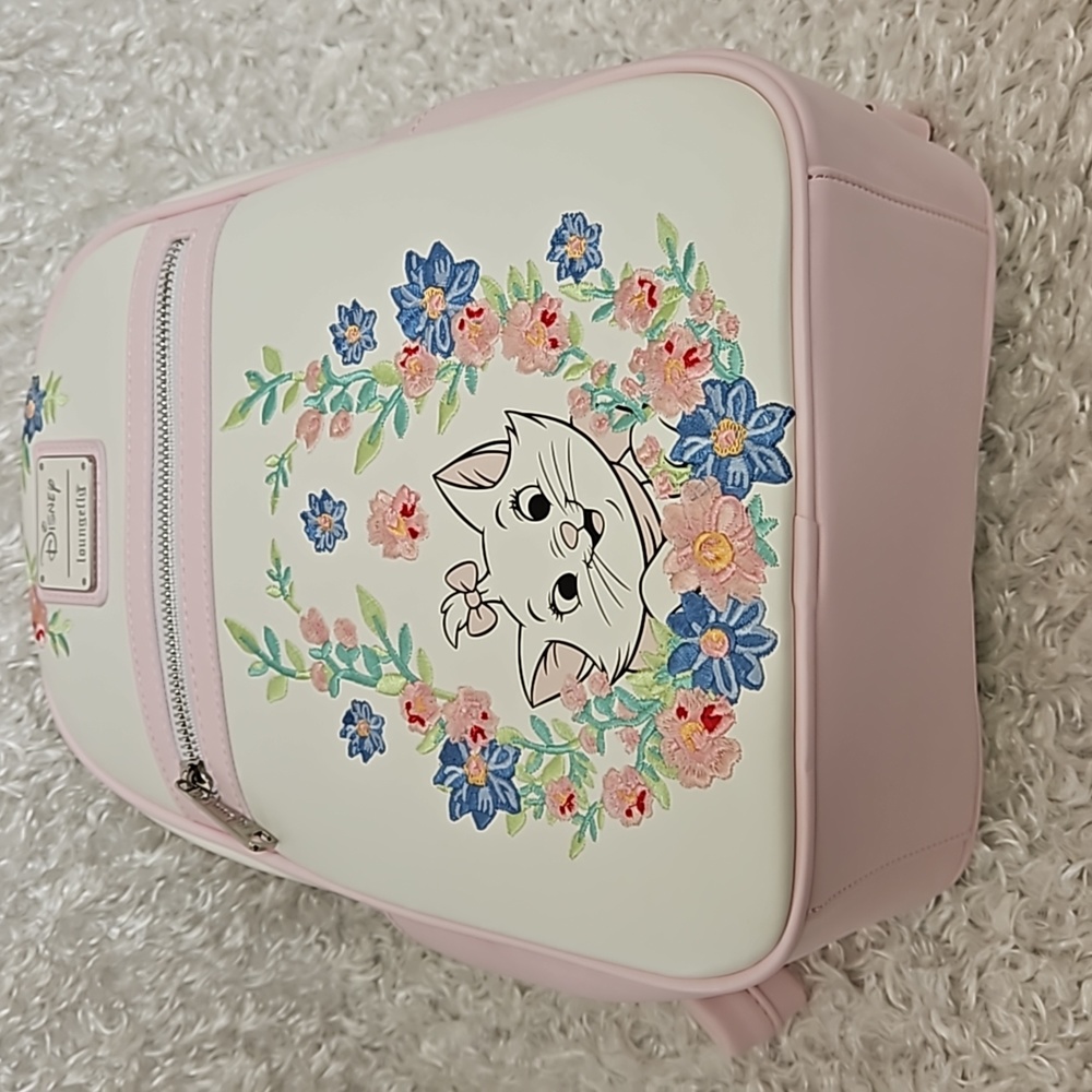 NWT Loungefly Aristocats embroidered floral mini backpack - Picture 7 of 12